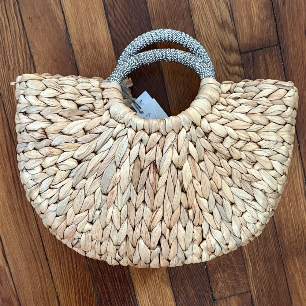 a new day Natural Straw Tote with Silver Accents - Picture 8 of 9